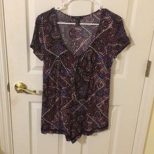 Forever 21 printed romper